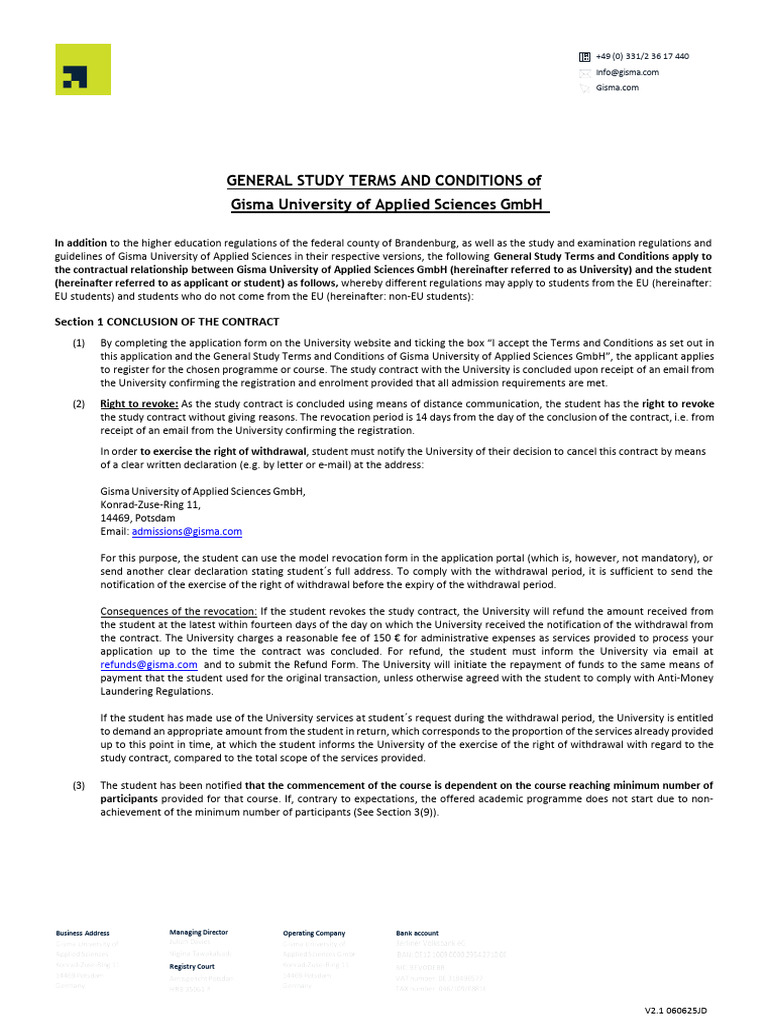 Terms Conditions + Data Privacy - 060625 | PDF | Fee | Legal Liability