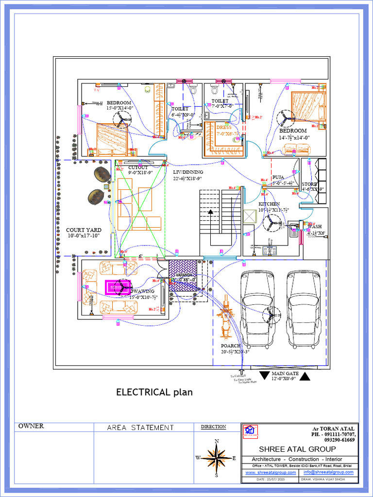 Electrical Plan for Residential Layout | PDF