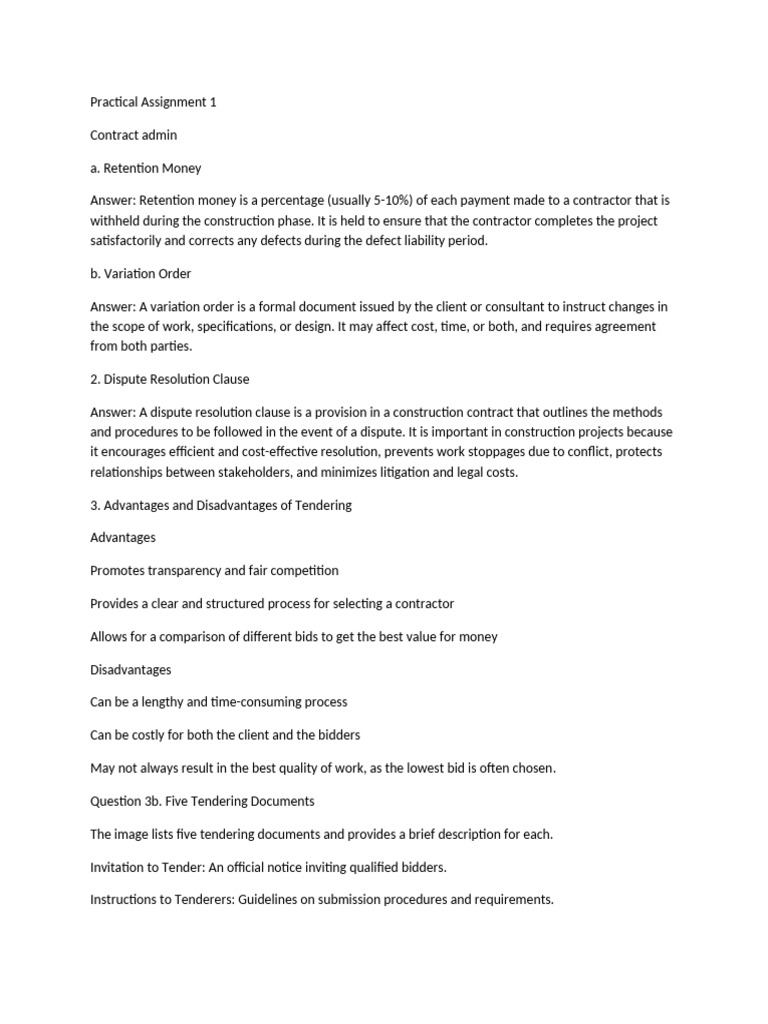 Contract Administration in Construction | PDF