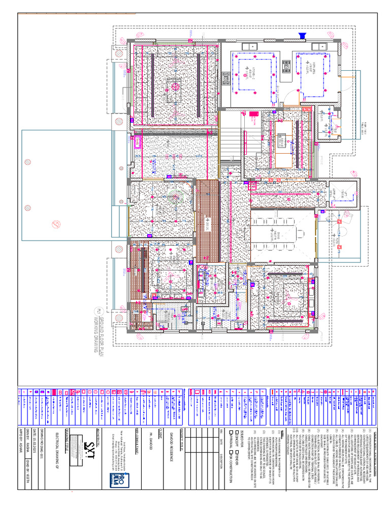 Mr. Davood Residence Electrical Drawing - Ground Floor | PDF ...