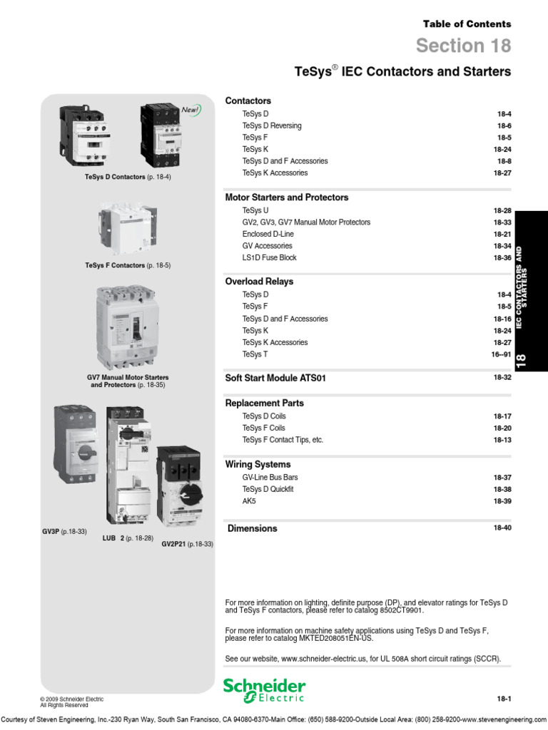 IEC Contactors and Starters Overview | PDF | Relay | Electric Power