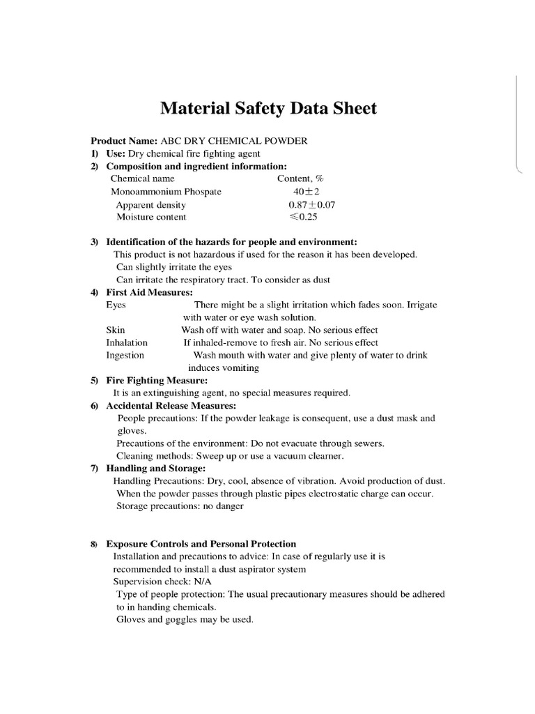 MSDS 40% | PDF