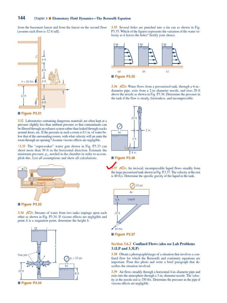 Bernoulli Equation Applications in Fluid Dynamics | PDF | Pressure ...