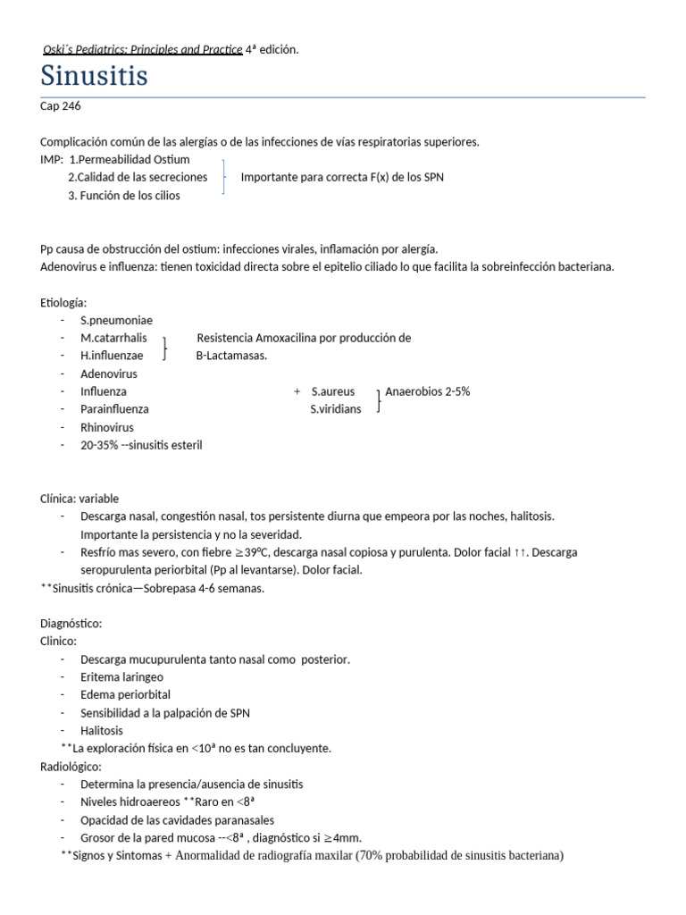 Hongo en la nariz y sinusitis | PDF | Tos | Meningitis