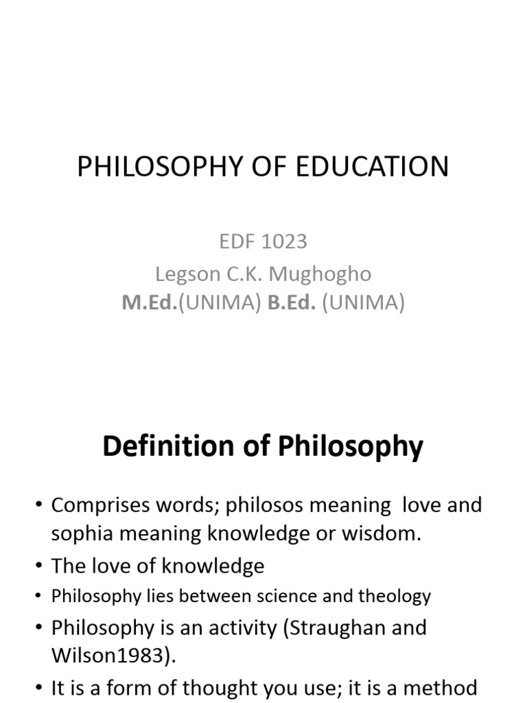 Understanding Philosophy of Education | PDF | Science | Natural Sciences