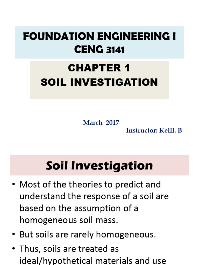 Soil Investigation in Foundation Engineering | PDF
