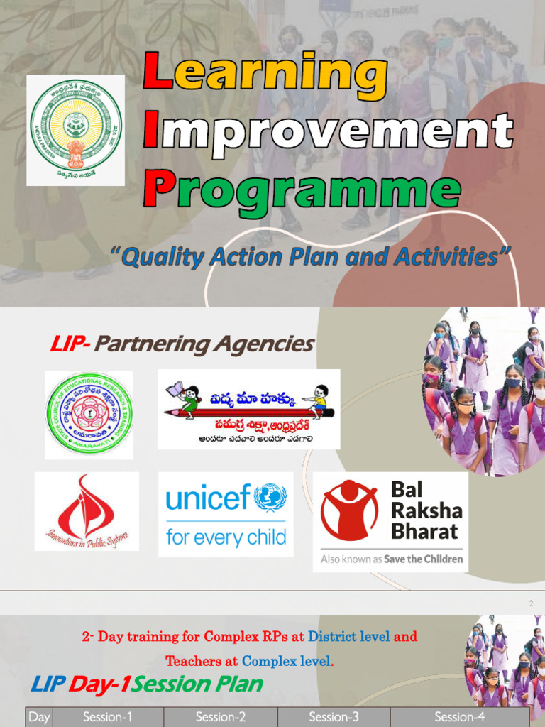 LIP Training Session Plans for Educators | PDF | Agriculture | Literacy