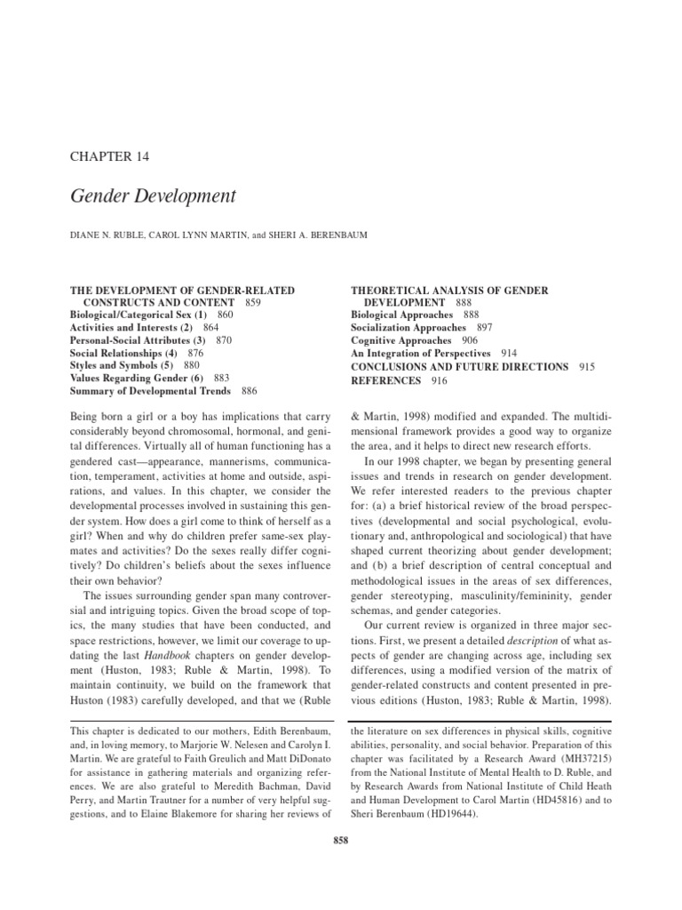 Understanding Gender Development Trends | PDF | Gender | Gender Studies