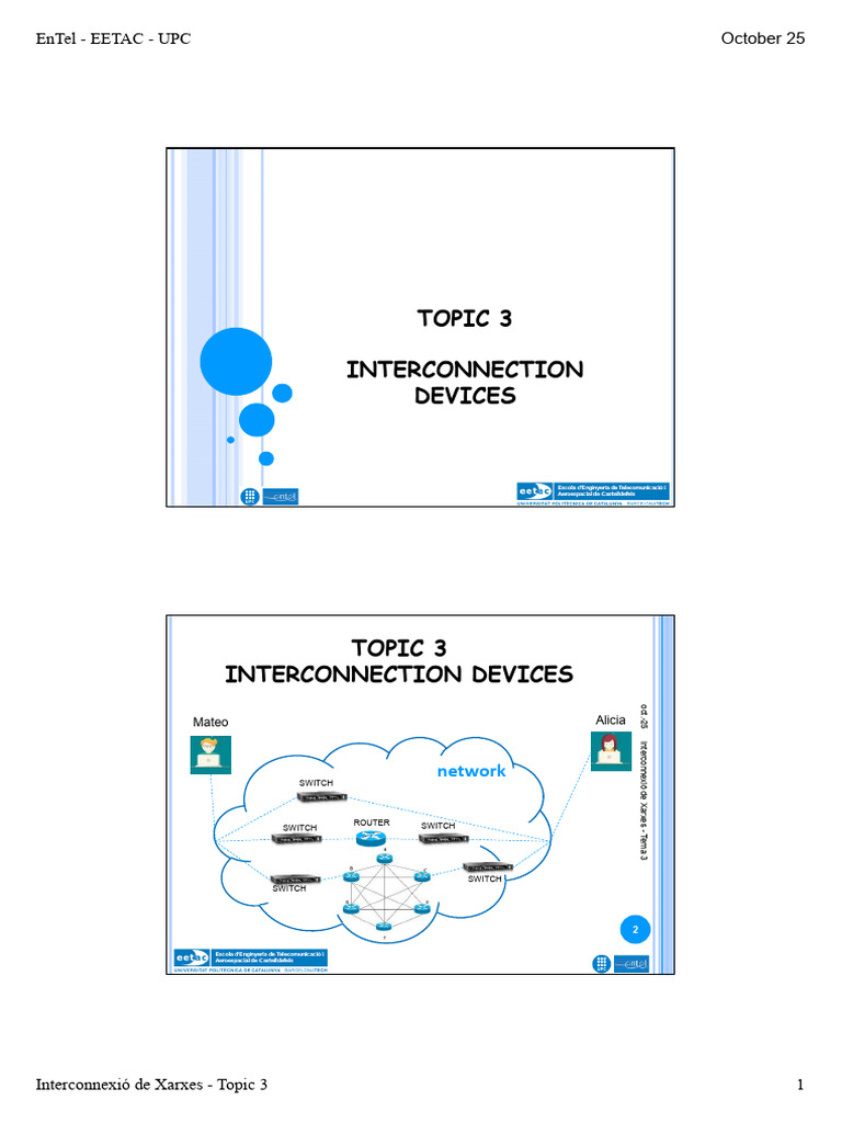 IX Topic3 Interconnection Devices | PDF | Network Switch | Computer Network