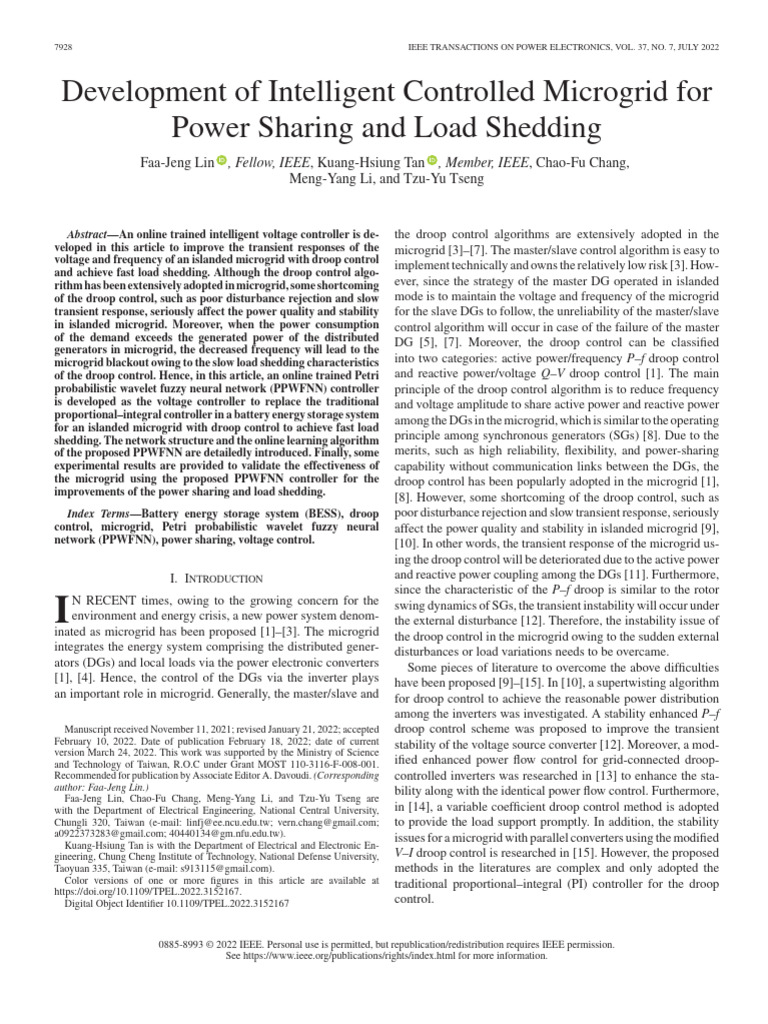 Development of Intelligent Controlled Microgrid For Power Sharing and ...