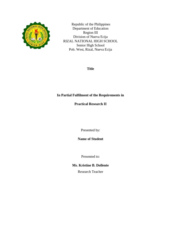 Chapter III IV Template | PDF