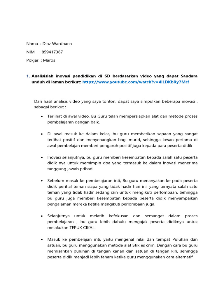 Inovasi Pendidikan di SD dan Hak Anak | PDF