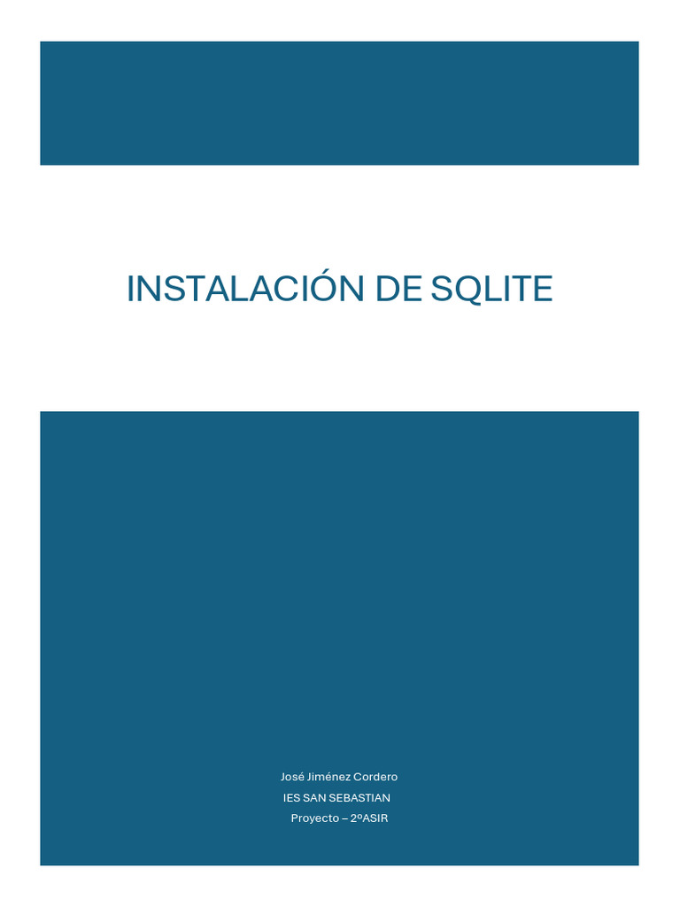 Guía de Instalación de SQLite | PDF | Informática | Software