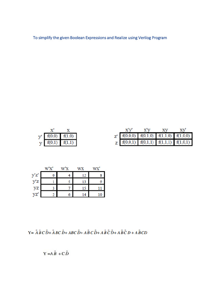 Verilog Boolean Expressions and ALU | PDF | Boolean Algebra | Teaching ...