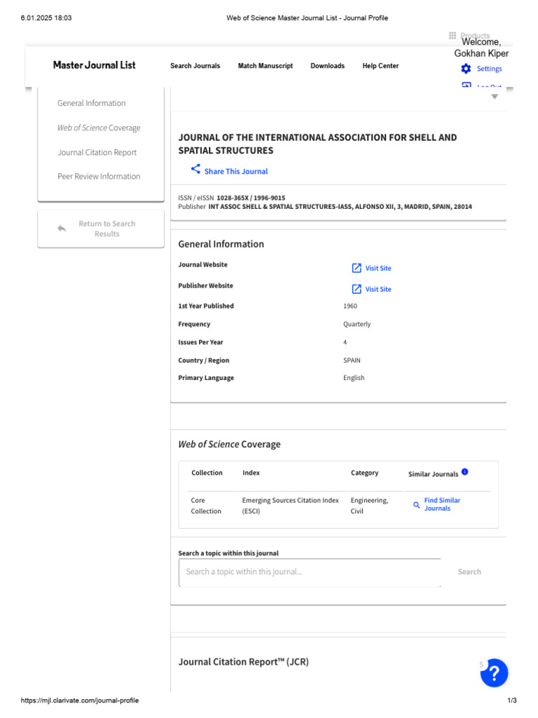 Journal of The International Association For Shell and Spatial ...