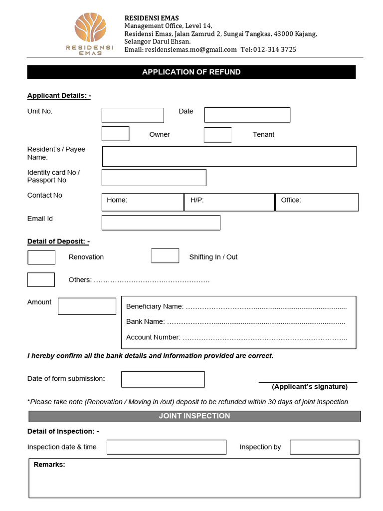 Re - F03 Refund Application20250718093720 | PDF | Applications Of ...