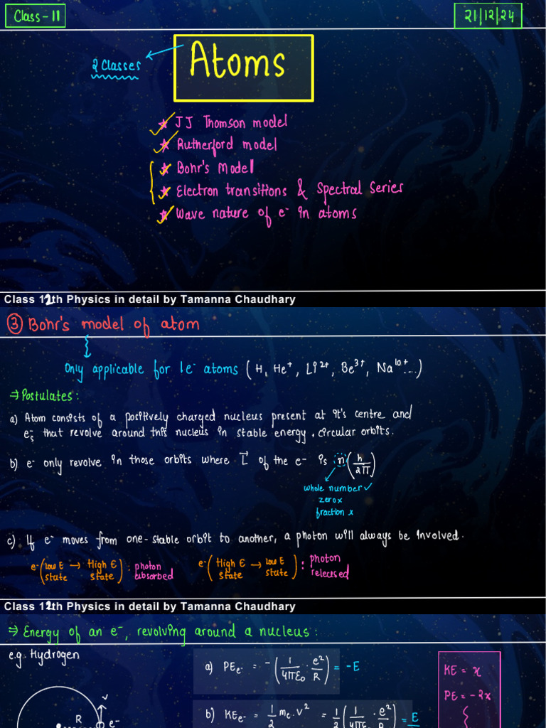 Bohr Model and Electron Transitions | PDF | Atoms | Atomic Nucleus