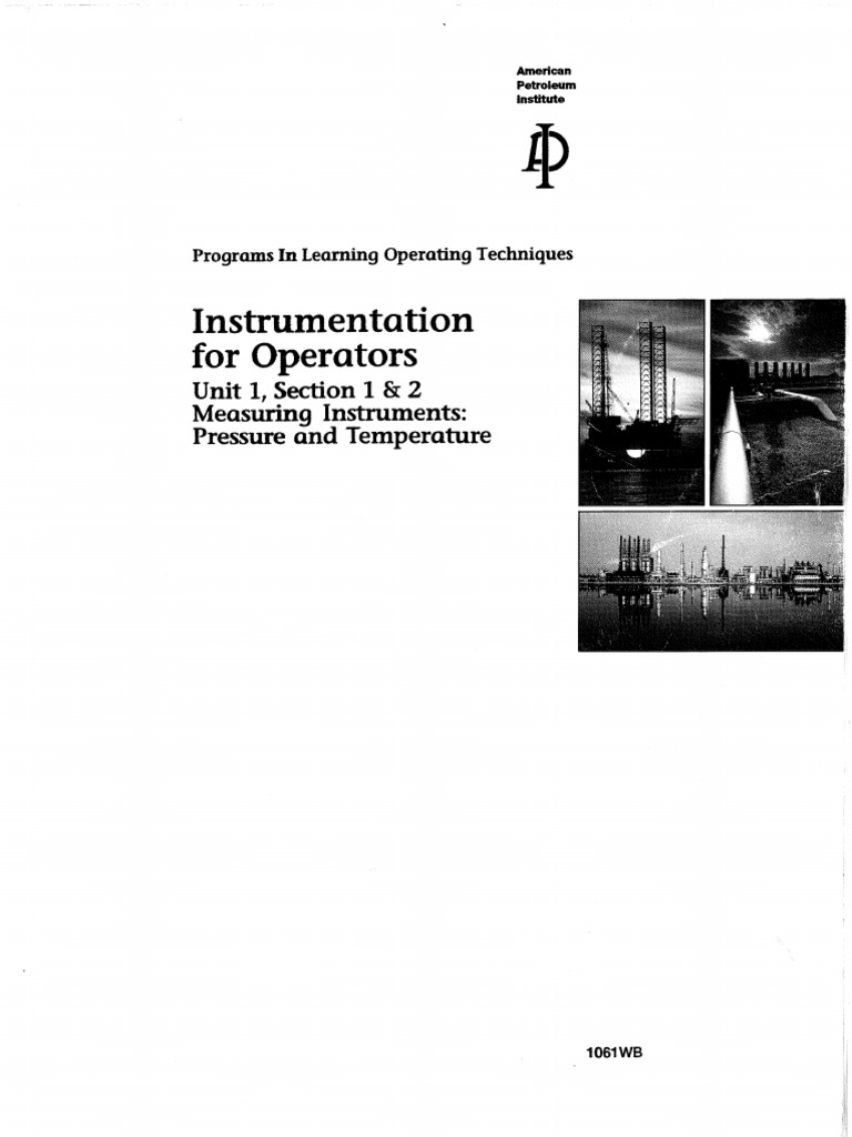 API-1061WB-Instrumentation For Operators Unit-1 Sec-1 & 2 | PDF