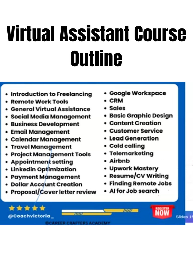 Virtual Assistant Course Outline | PDF