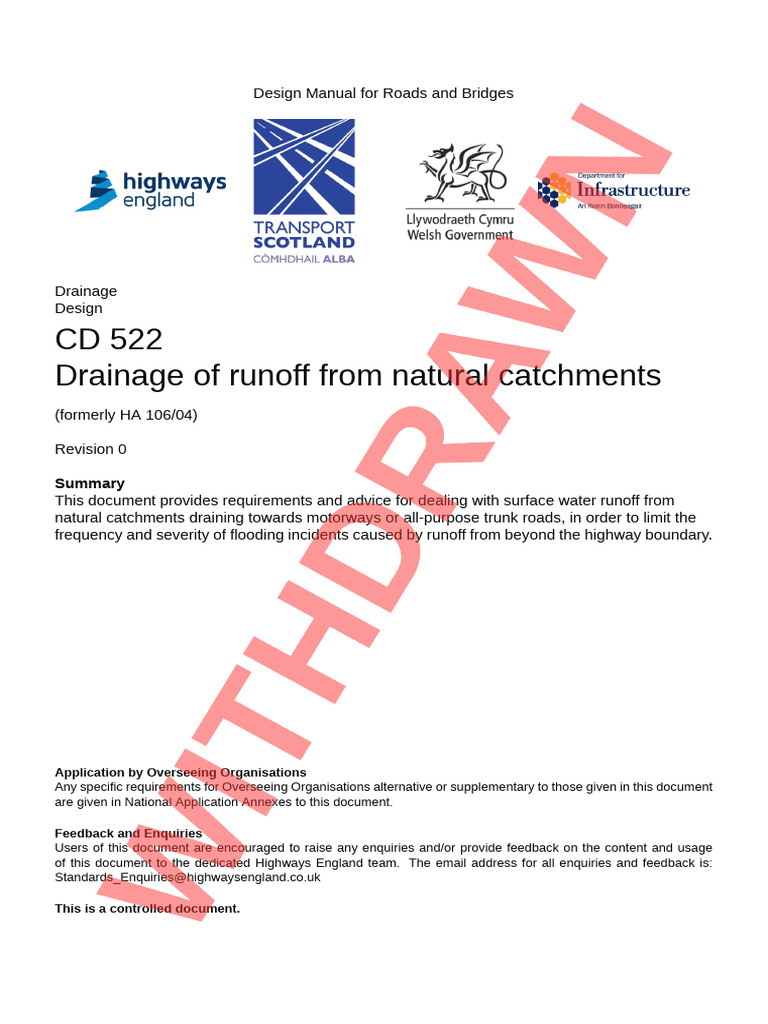 Drainage Design for Highways Manual | PDF | Drainage Basin | Flood