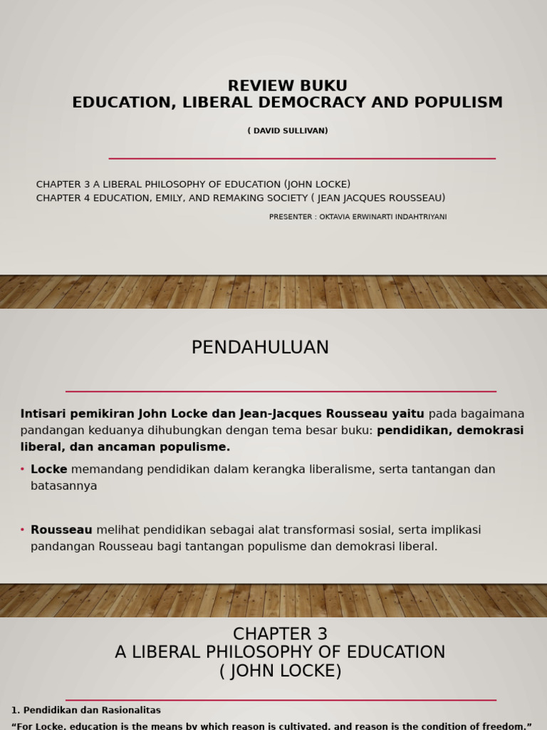 Pendidikan Liberal dan Populisme: Locke & Rousseau | PDF