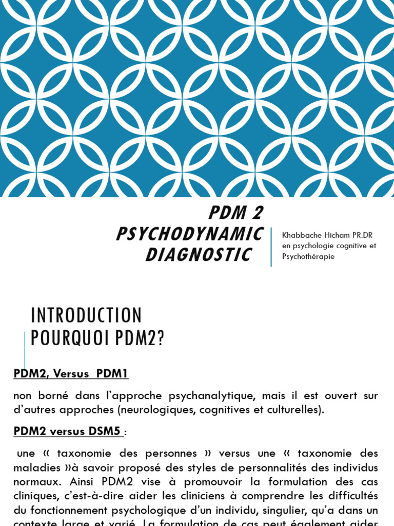 PDM-2 : Diagnostic Psychodynamique | PDF | Trouble de la personnalité ...