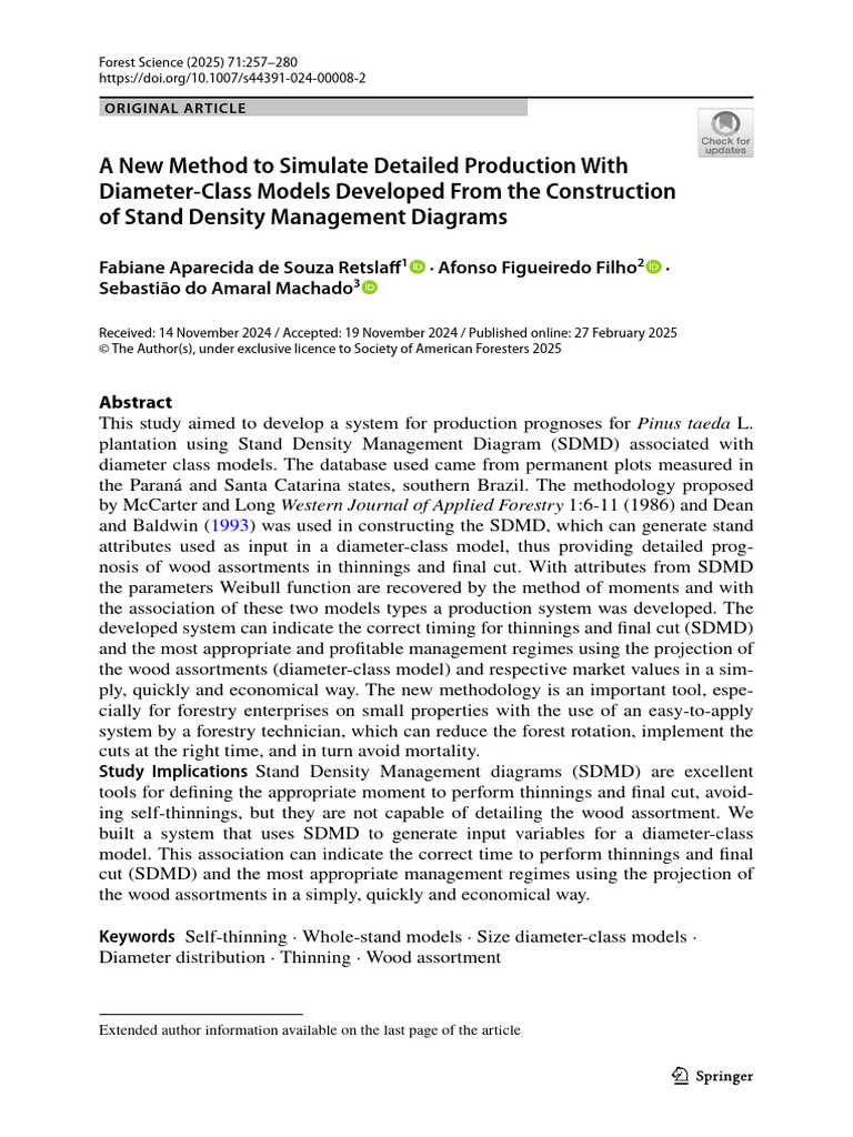 New SDMD Method for Pine Production | PDF | Pine | Wood