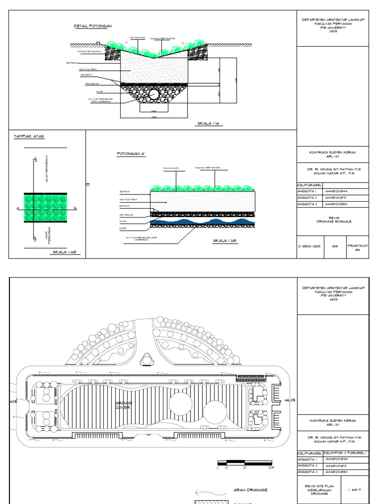 Rencana Drainase Bioswale IPB 2025 | PDF