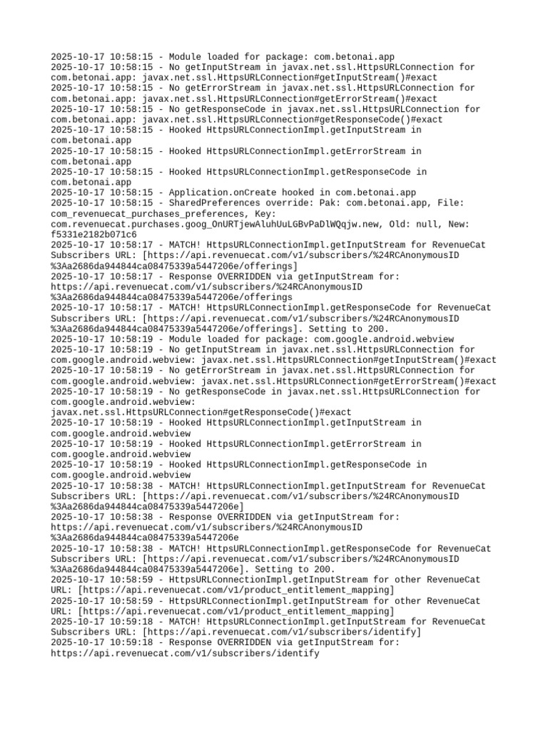 Betonai App Network Activity Logs | PDF | Computing | Computer Network ...