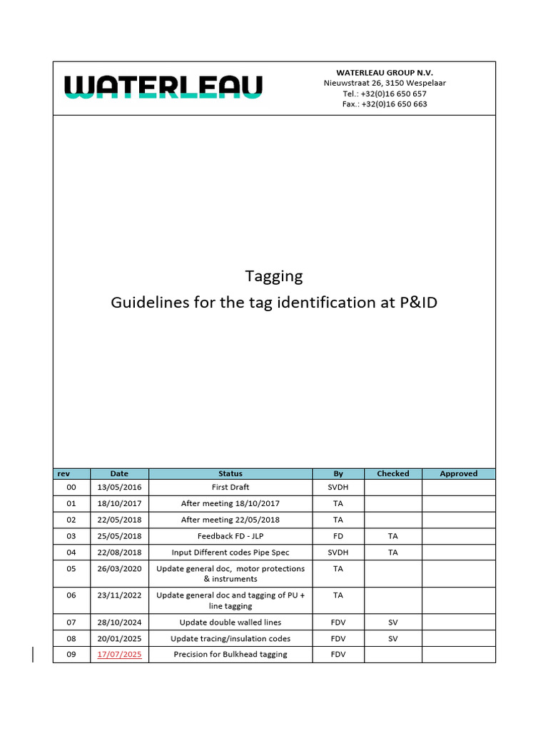 Tagging Guidelines for P&ID Systems | PDF | Pipe (Fluid Conveyance ...