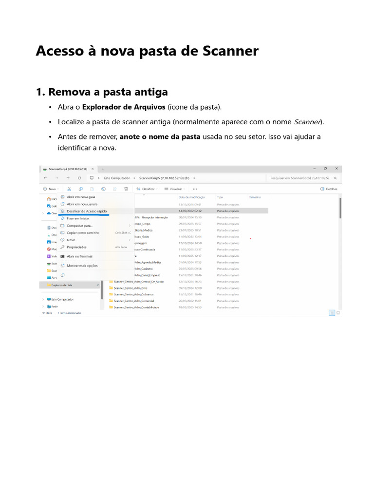 Como Acessar Nova Pasta de Scanner | PDF | Microsoft Windows | Informática