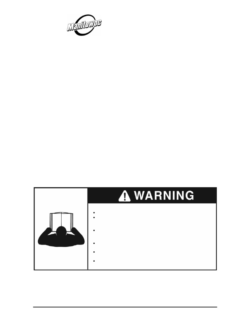 Manitowoc 4100W Crane Service Manual | PDF | Crane (Machine) | Valve