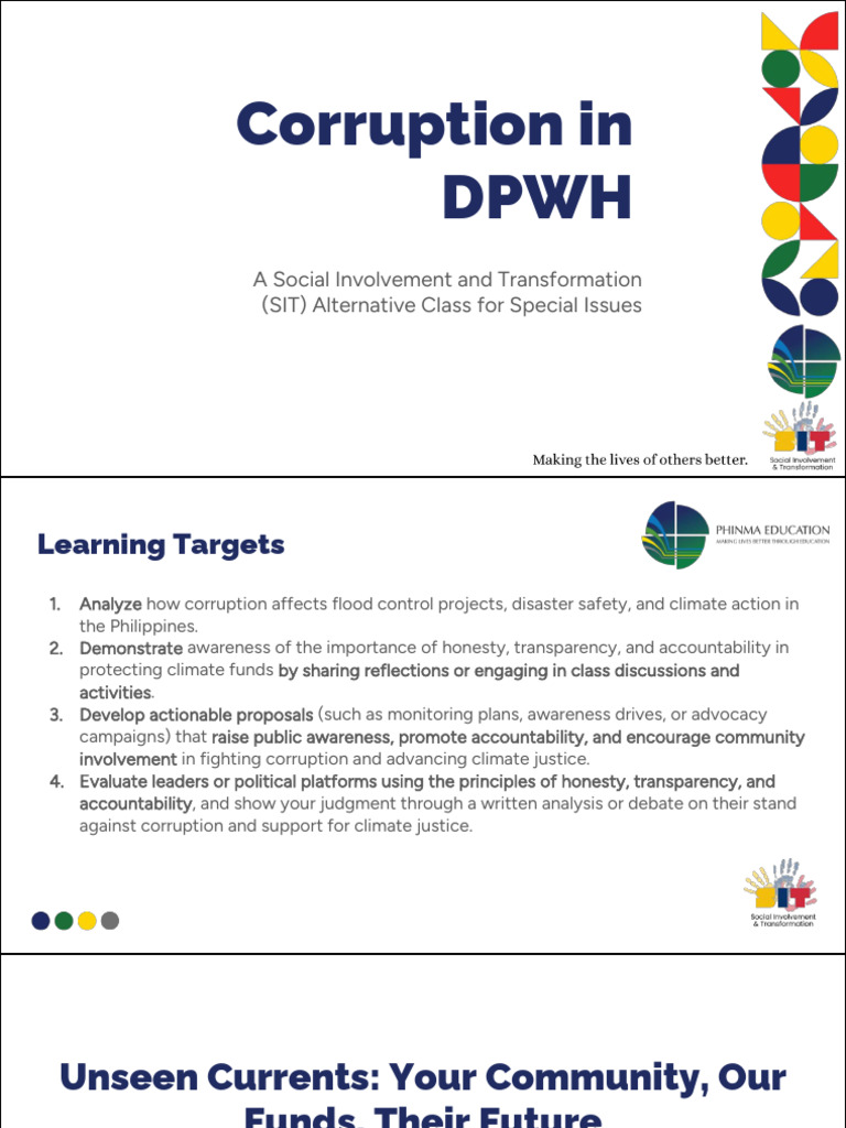 DPWH SIT Alternative Class | PDF | Accountability | Budget