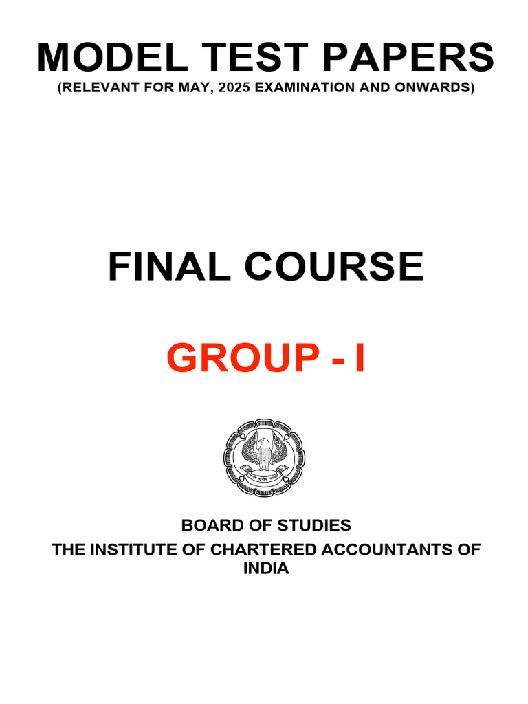 CA Final Group-1 Model Test - Questions | PDF | Equity (Finance) | Dividend