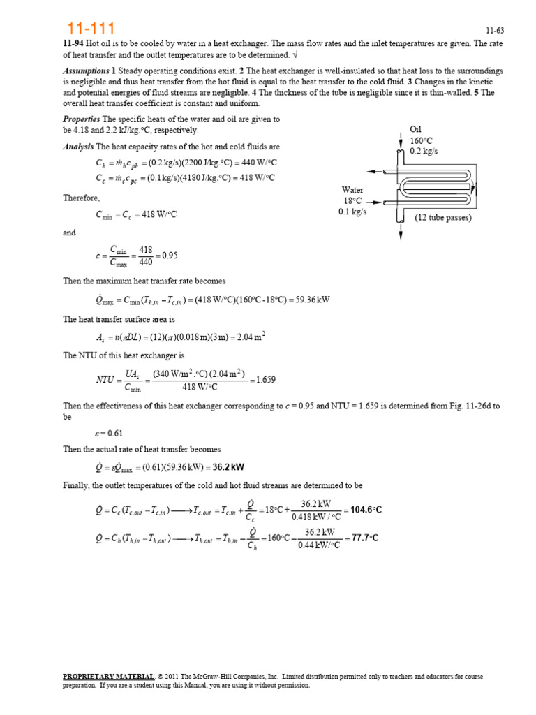 Heat Exchanger Analysis and Calculations | PDF | Heat Transfer | Heat ...