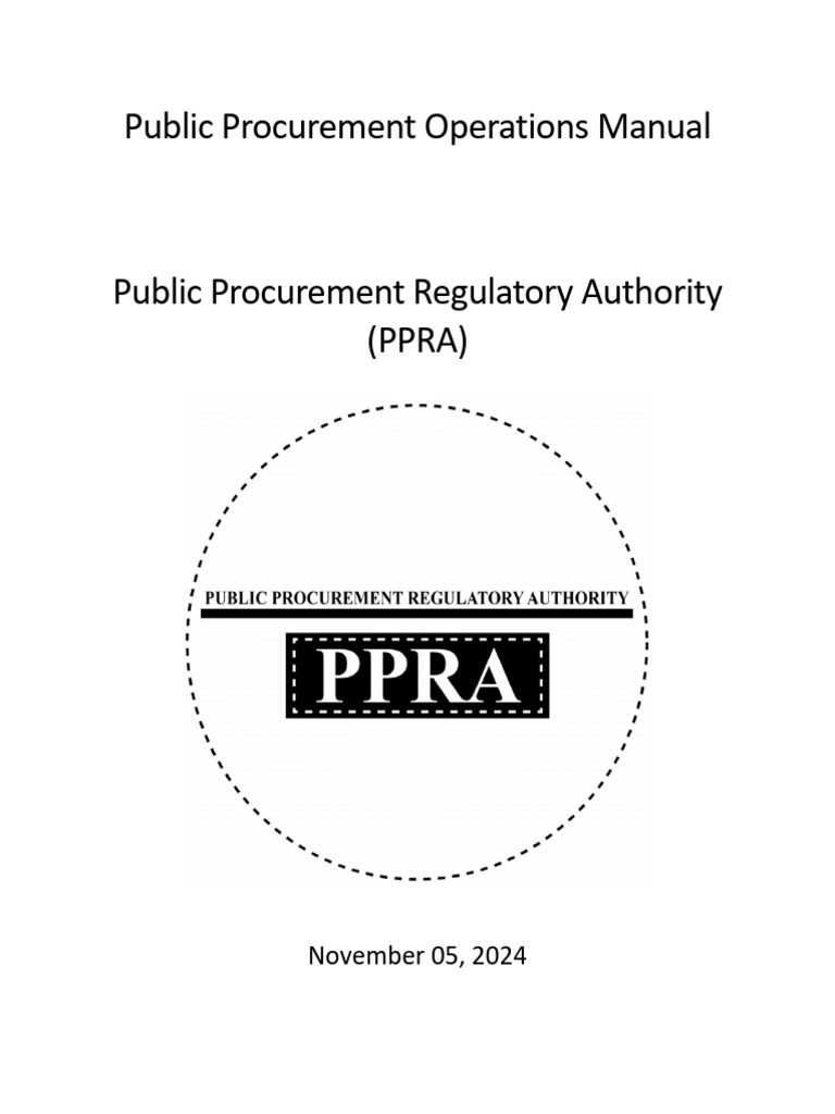 Public Procurement Operations Guide | PDF | Procurement | Franchising