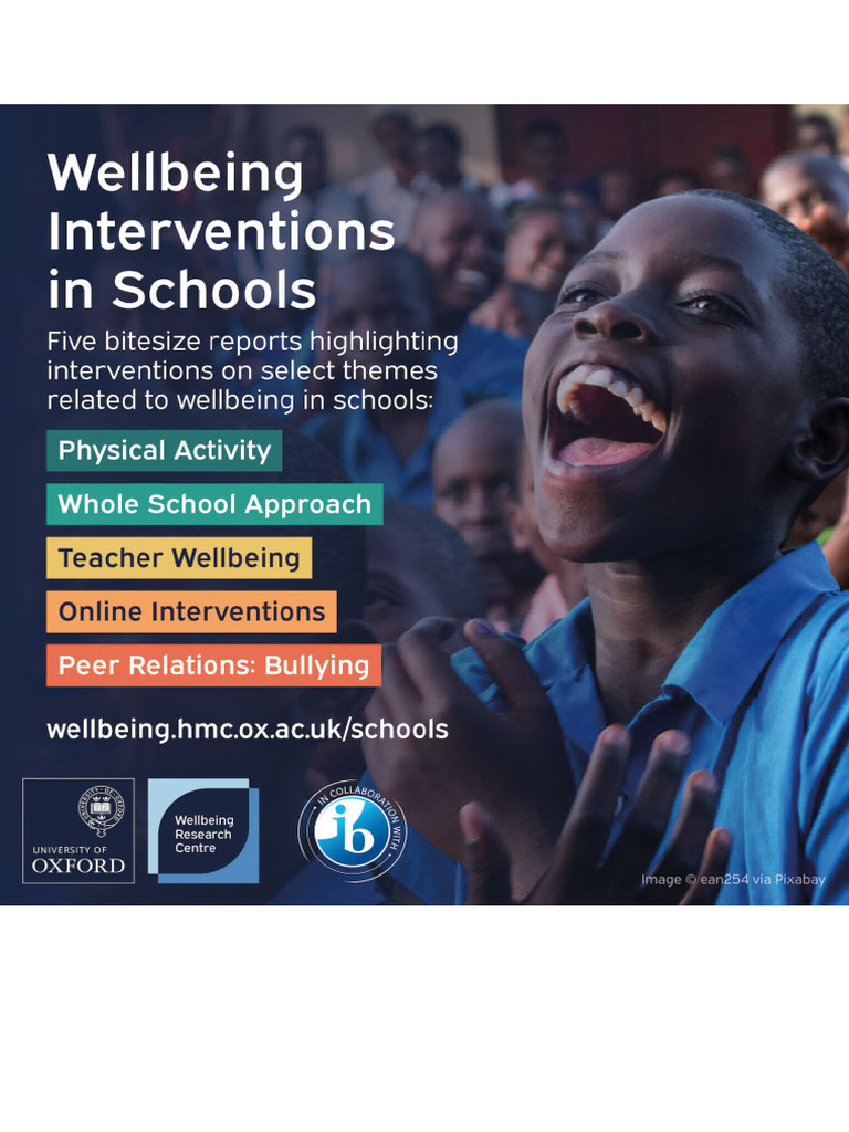 Wellbeing Interventions in Schools A4 Colored | PDF