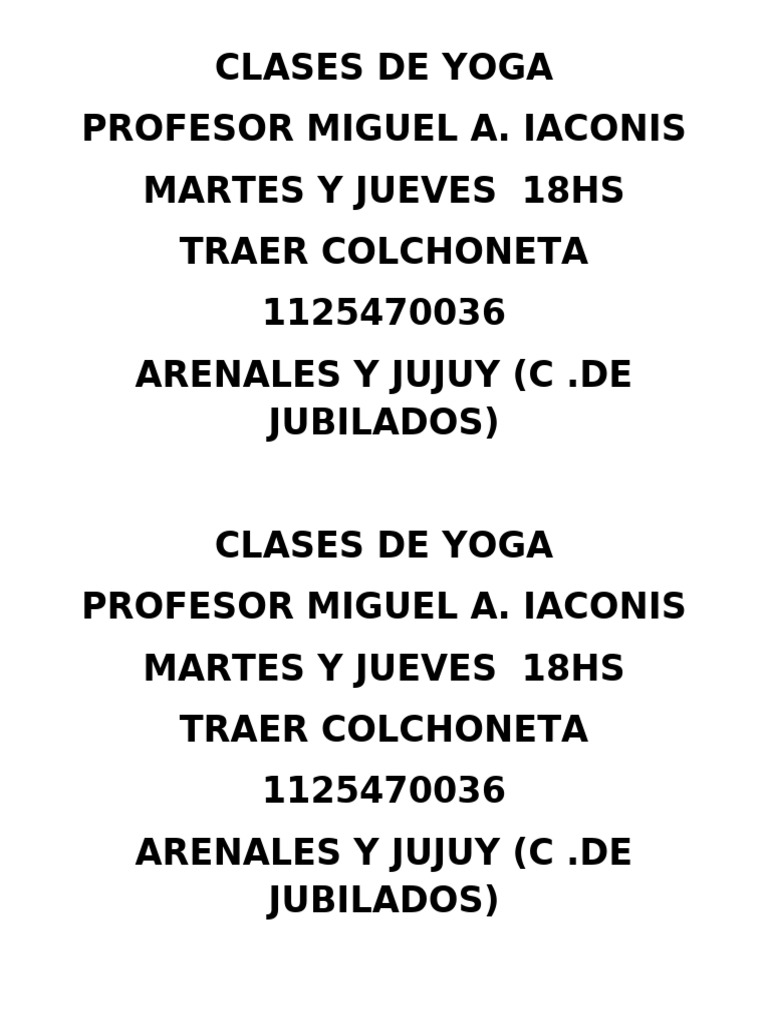Clases de Yoga | PDF