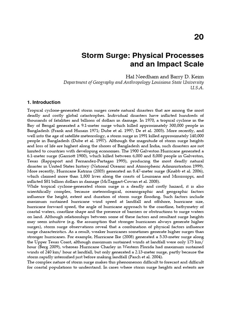 Storm Surge: Processes and Impacts | PDF | Tropical Cyclones | Storm Surge