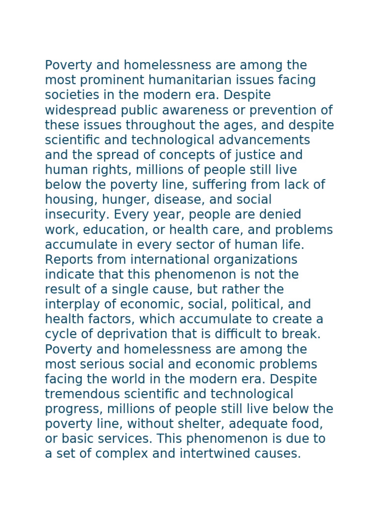Causes of Poverty and Homelessness | PDF | Cost Of Living | Poverty