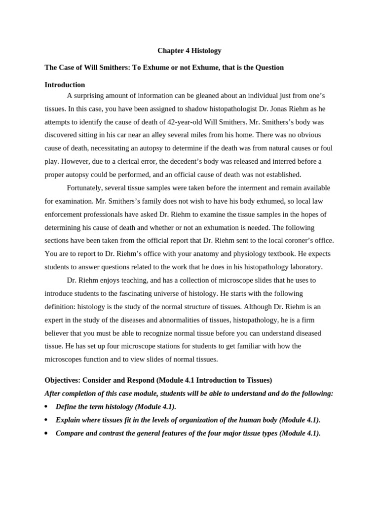 CH 4 Case Study 10pt For Exam 1 | PDF | Epithelium | Blood Vessel