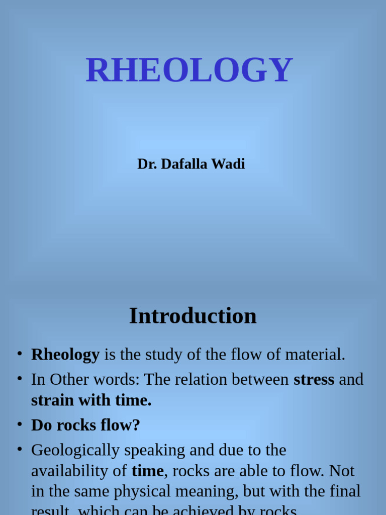 Understanding Rheology in Geology | PDF | Deformation (Engineering ...