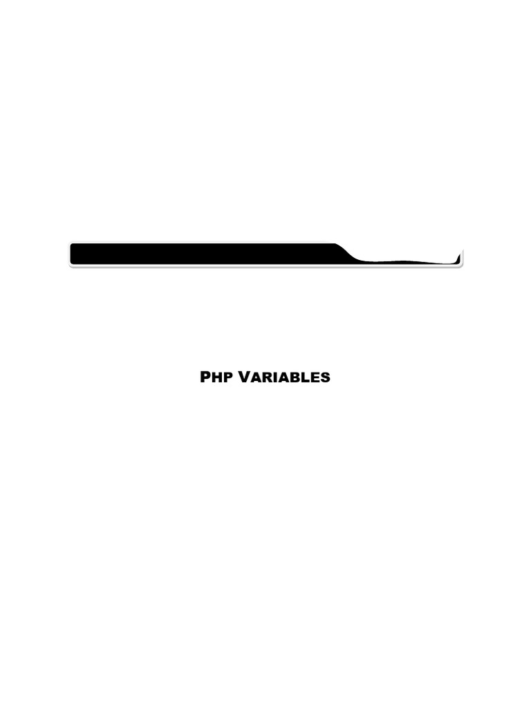 PHP Variables and Data Types Guide | PDF | Data Type | Php