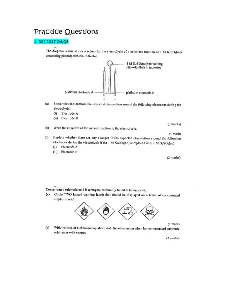 DSE and CE Exam Practice Questions | PDF