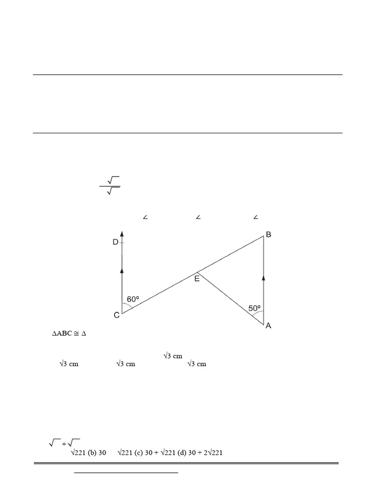 Class IX Mathematics Sample Paper Term-I | PDF | Angle | Area