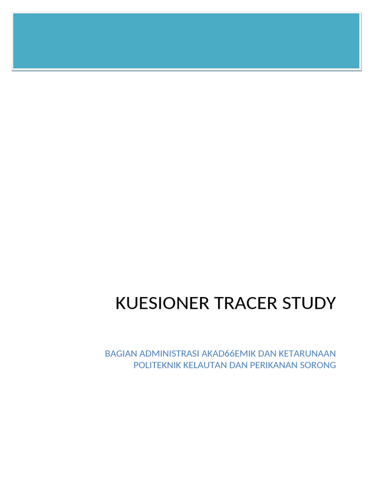 Kuesioner Tracer Study | PDF