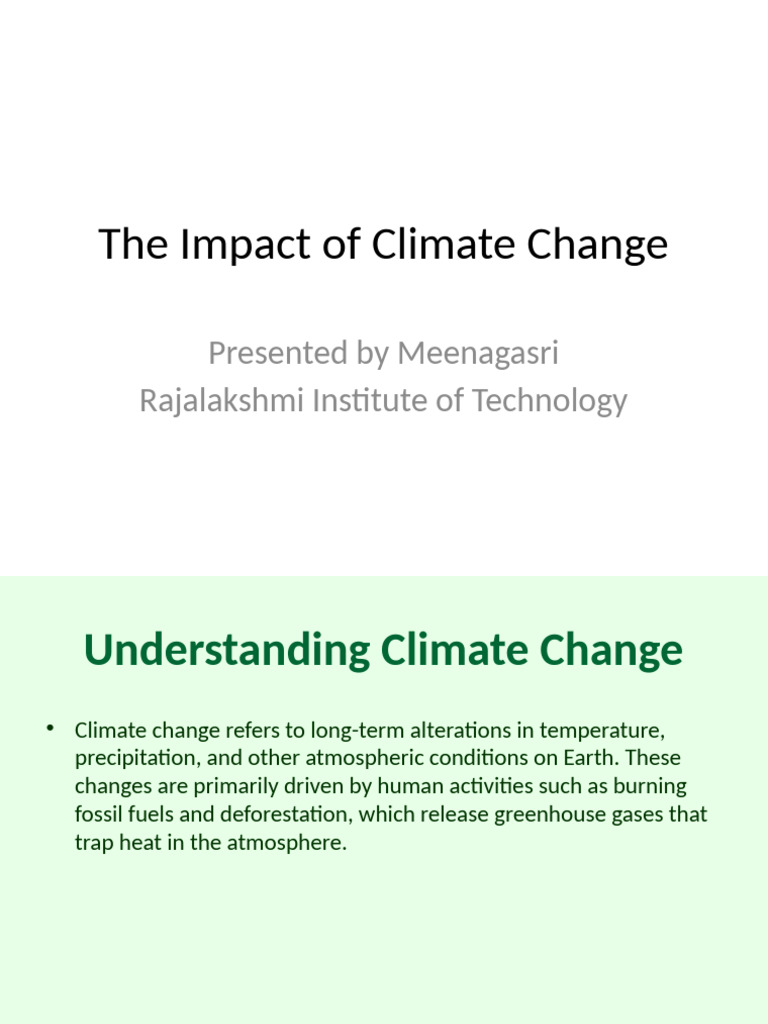 Understanding Climate Change Impacts | PDF | Climate Change ...