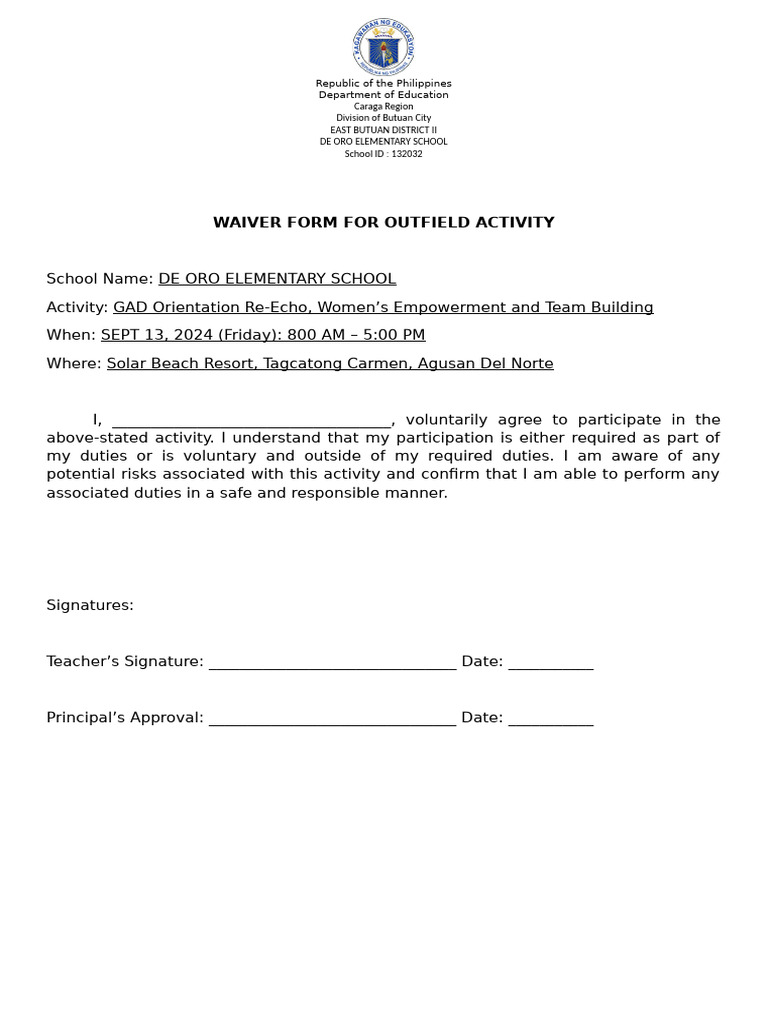 Waiver Gad | PDF