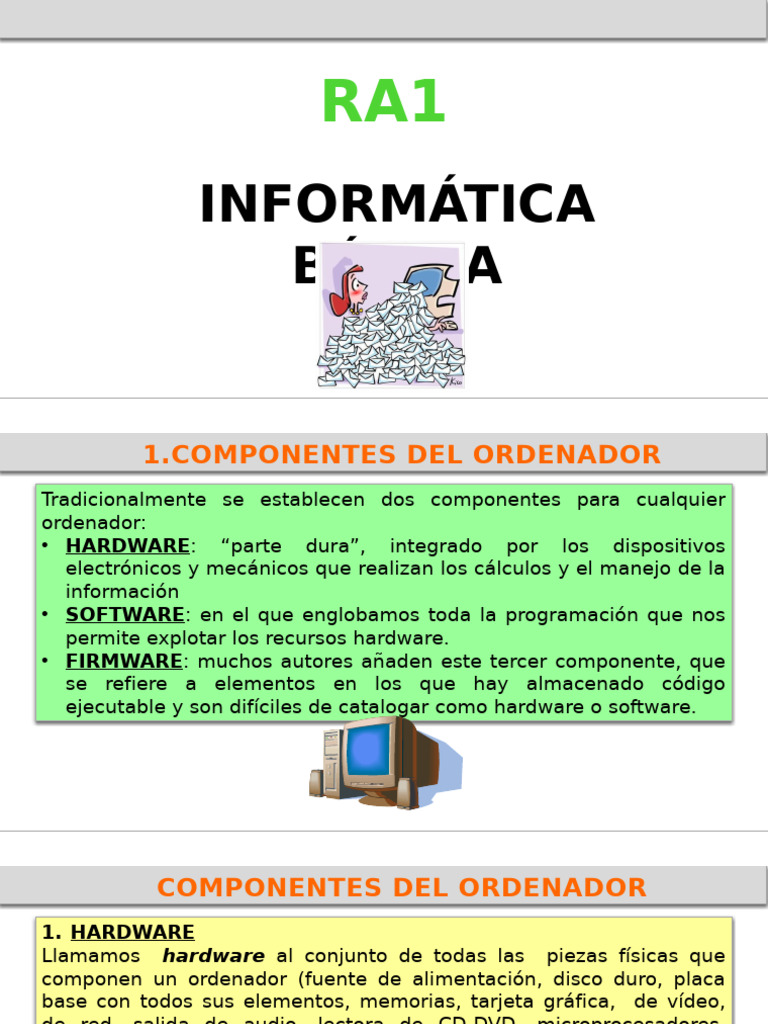 Informática Básica RA1 1 | PDF | Hardware de la computadora | Periférico