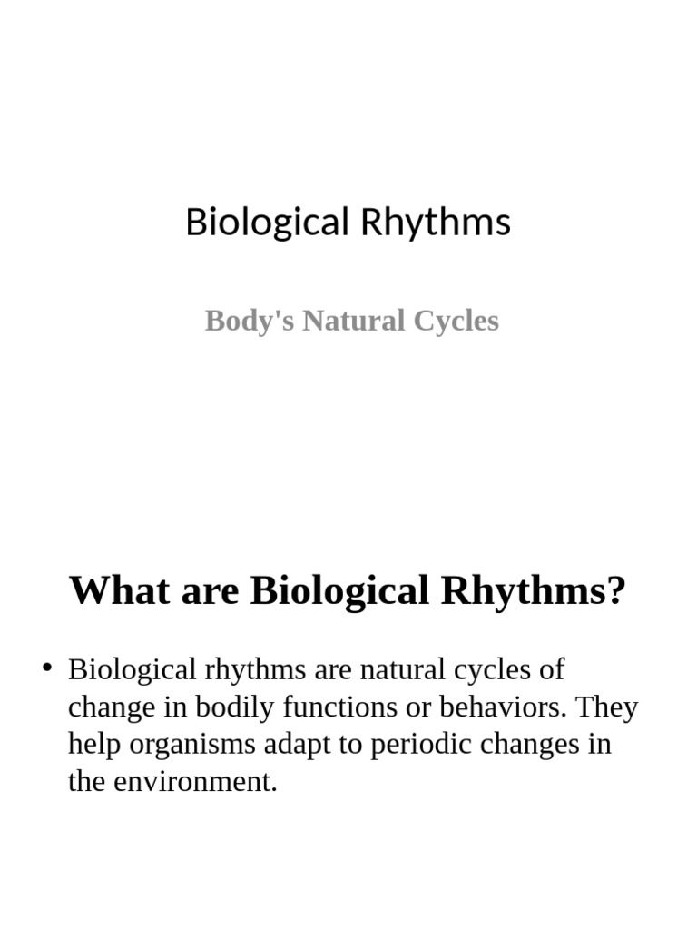 Understanding Biological Rhythms | PDF | Circadian Rhythm | Sleep